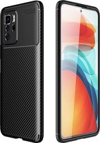 Xiaomi Redmi Note 10 Pro Hoesje - Mobigear - Racing Serie - TPU Backcover - Zwart - Hoesje Geschikt Voor Xiaomi Redmi Note 10 Pro