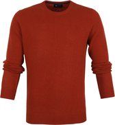 Suitable - Lamswol Trui O-Hals Brique Oranje - Heren - XL - Regular-fit - Mannen trui van Wol