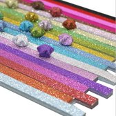 Origami Stars - Lucky star - Sterretjes vouwpapier met glitters- - sterretjes - vouwpapier - glitters - Glitter Star Origami Papers