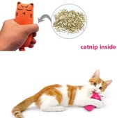 Kattenspeelgoed - Oranje - Tanden en nagels slijpend - Speelgoed met licht schuurpapier.