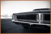 JUNIQE - Poster met kunststof lijst Dodge Charger -13x18 /Wit & Zwart