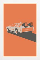 JUNIQE - Poster in houten lijst Back to the Future - minimalistisch