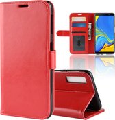 Mobigear Telefoonhoesje geschikt voor Samsung Galaxy A7 (2018) Hoesje | Mobigear Wallet Bookcase Portemonnee | Pasjeshouder voor 3 Pasjes | Telefoonhoesje voor Pinpas / OV Kaart / Rijbewijs - Rood