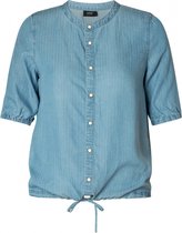 YESTA Houkje Blouse - Bleach Blue Denim - maat 3(52)