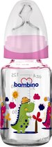 Bambino Roze 125 ml Orthodontische Glazen Fles B011 -