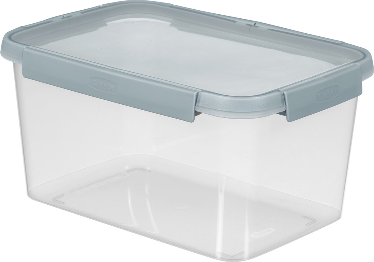 Curver Smart Fresh Eco Vershoudbakje Rechthoekig 5L - Smokey Grey/Transparant
