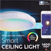 NIEUW - Smart Connect Slimme Plafonnière -LED Plafondlamp - Amazon Google Assisant - Wit Warm RGB kleuren - 1400 Lumen - 20 Watt