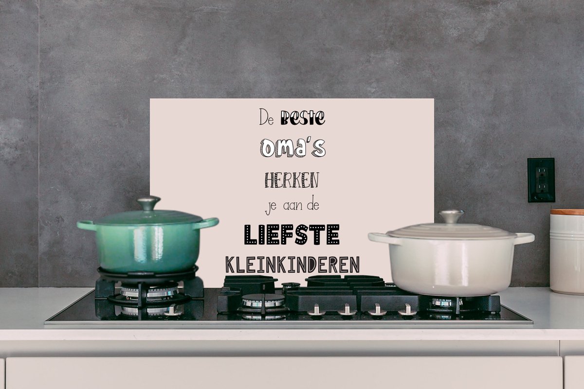 KitchenYeah Spatscherm 70x50 cm - Oma-quote aluminium thumbnail 4