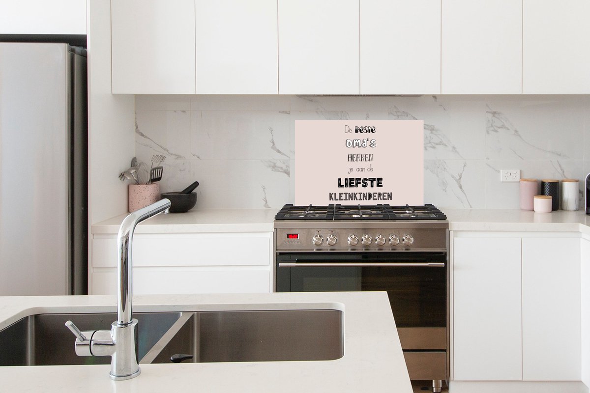KitchenYeah Spatscherm 70x50 cm - Oma-quote aluminium thumbnail 6