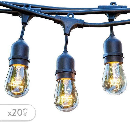 Lumisky - Eclairage filaire Mafy Light 20 - 20 lumières - 10 mètres - pour intérieur et extérieur