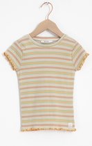 Sissy-Boy - Geel gestreept T-shirt met ruffles