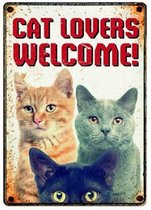 WAAKBORD BLIK CAT LOVERS WELCOME