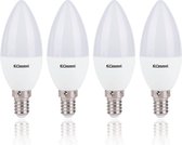 Commel LED E14 - 8W (60W) - Warm Wit Licht - Niet Dimbaar - 4 stuks