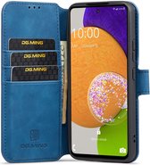 DG Ming Samsung Galaxy A53 Hoesje Retro Wallet Book Case Blauw