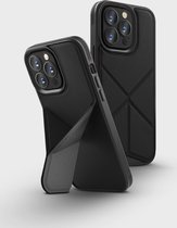 Uniq - iPhone 13 Pro, hoesje transforma, stand up charcoal, grijs