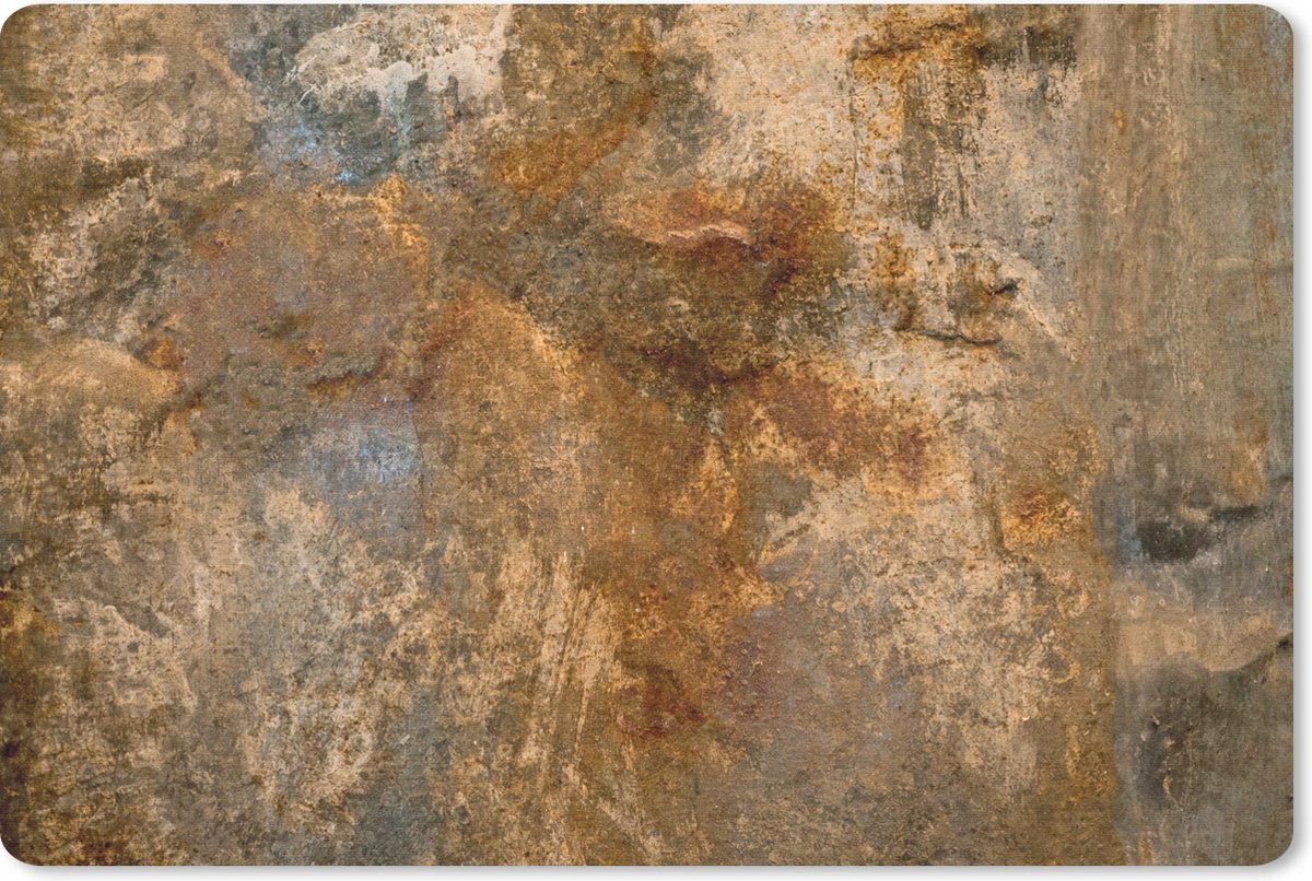 Muismat 27x18 cm - Mousepad Goud - Roest print - Abstract - Muismatten