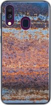 Coque Samsung Galaxy A40 - Rouille - Fer - Plaques - Coque de téléphone en Siliconen