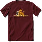 Bitcoin Bull - Crypto T-Shirt Kleding Cadeau | Dames / Heren / Unisex | Bitcoin / Ethereum shirt | Grappig Verjaardag kado | Tshirt Met Print  Prijs - Burgundy - L