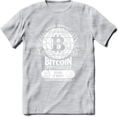 Bitcoin Future - Crypto T-Shirt Kleding Cadeau | Dames / Heren / Unisex | Bitcoin / Ethereum shirt | Grappig Verjaardag kado | Tshirt Met Print | - Licht Grijs - Gemaleerd - XL