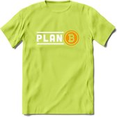 Plan B - Crypto T-Shirt Kleding Cadeau | Dames / Heren / Unisex | Bitcoin / Ethereum shirt | Grappig Verjaardag kado | Tshirt Met Print | - Groen - S