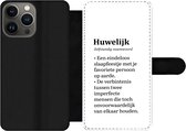 Bookcase Geschikt voor iPhone 13 Pro Max telefoonhoesje - Spreuken - Trouwen - 'Huwelijk' - Quotes - Met vakjes - Wallet case met magneetsluiting