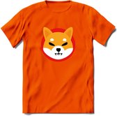 Shiba Inu Coin - Crypto T-Shirt Kleding Cadeau | Dames / Heren / Unisex | Bitcoin / Ethereum shirt | Grappig Verjaardag kado | BTC Tshirt Met Print | - Oranje - XL