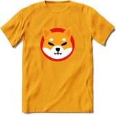 Shiba Inu Coin - Crypto T-Shirt Kleding Cadeau | Dames / Heren / Unisex | Bitcoin / Ethereum shirt | Grappig Verjaardag kado | BTC Tshirt Met Print | - Geel - XXL