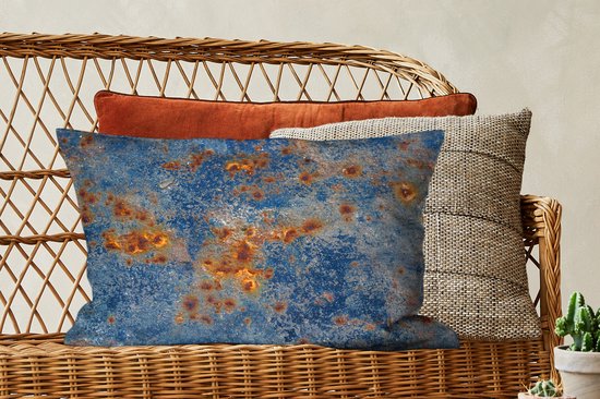 Coussins Coussins décoratifs - Oreillers Salon - 60x40 cm - Or - Rouille - Vintage