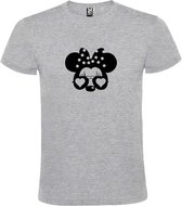 Grijs  T shirt met  "Minnie Mouse Love " print Zwart size XS