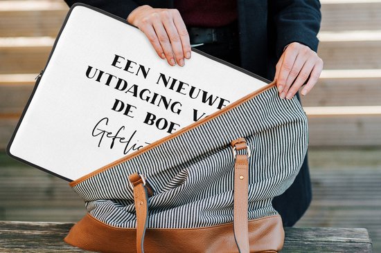 Housse pour ordinateur portable 17 pouces - Citation - Un nouveau défi à relever ! Toutes nos félicitations ! - Proverbes - Housse pour ordinateur portable - Dimensions intérieures 42,5x30 cm