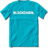 Blockchain - Crypto T-Shirt Kleding Cadeau | Dames / Heren / Unisex | Bitcoin / Ethereum shirt | Grappig Verjaardag kado | BTC Tshirt Met Print | - Blauw - L
