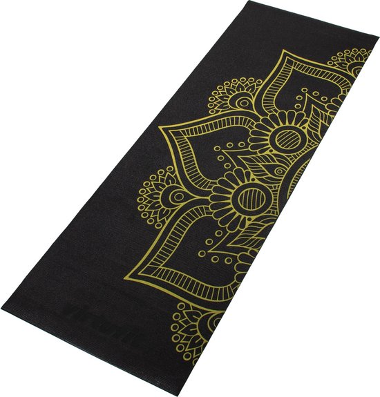 VirtuFit Premium Yoga Mat - Anti-slip - Dik (4 mm) - 183 x 61 x 0,4 cm - Onyx Black Mandala van VirtuFit — afbeelding 3