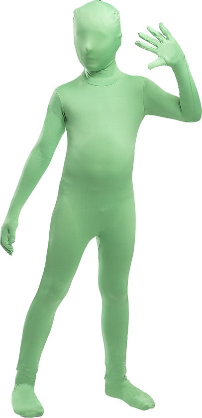 Second Skin kostuum in groen voor kinderen