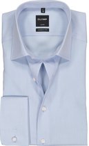 OLYMP Luxor modern fit overhemd - dubbele manchet - lichtblauw - Strijkvrij - Boordmaat: 38