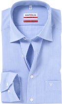 MARVELIS modern fit overhemd - blauw met wit gestreept - Strijkvrij - Boordmaat: 41