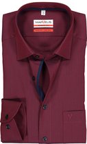 MARVELIS modern fit overhemd - bordeaux rood met blauw mini dessin (contrast) - Strijkvrij - Boordmaat: 43