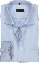 ETERNA comfort fit overhemd - structuur heren overhemd - lichtblauw (beige dessin contrast) - Strijkvrij - Boordmaat: 47