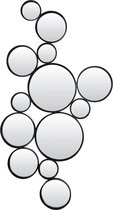 Light&Living Spiegel 127x3,5x64,5 cm CIELO cirkels mat zwart