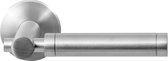 GPF2077.00 Moko deurkruk op ronde rozet RVS, 50x8mm