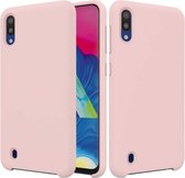 LuxeBass Hoesje geschikt voor Samsung Galaxy A01 siliconen hoesje - licht roze - telefoonhoes - gsm hoes - gsm hoesjes