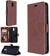 LuxeBass Hoesje geschikt voor OnePlus 7 Pro - Bookcase Bruin - portemonnee hoesje - telefoonhoes - gsm hoes - telefoonhoesjes