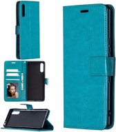 LuxeBass Hoesje geschikt voor Sony Xperia 5 II - Bookcase Turquoise - portemonnee hoesje - telefoonhoes - gsm hoes - telefoonhoesjes