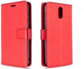 LuxeBass Hoesje geschikt voor Nokia 1 Plus hoesje book case rood - telefoonhoes - gsm hoes - telefoonhoesjes