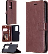 Hoesje geschikt voor Oppo A54 5G & Hoesje geschikt voor Oppo A74 5G hoesje bookcase Bruin van LuxeBass - bookcase - boekhoesje - book case - boek hoesje