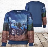 Kinder sweater met trekker NH 136A -s&C-122/128-Trui jongens