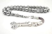 Tasbih Albashn Crystal Perles - 45 Perles - Perle de prière musulmane - Perles rondes - Tesbih - Allah - Cadeau islamique Tasbeeh