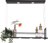Steinhauer - Hanglamp Tør 6 lichts met rek L 100 cm zwart