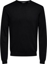 Only & Sons Trui Onswyler Life Ls Crew Knit Noos 22020088 Black Mannen Maat - XS