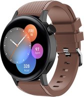 Siliconen Smartwatch bandje - Geschikt voor  Huawei Watch GT 3 42mm siliconen bandje - koffiebruin - 42mm - Strap-it Horlogeband / Polsband / Armband