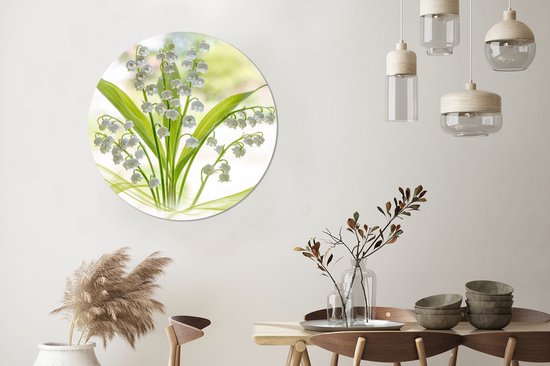 Wall Circle - Wall Circle Indoor - Une composition créative du Muguet - ⌀ 90 cm - Décoration murale - Peintures Ronds